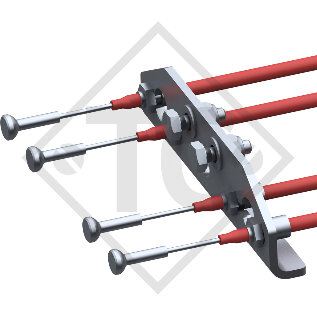 Soporte adaptador para ejes tándem roscado