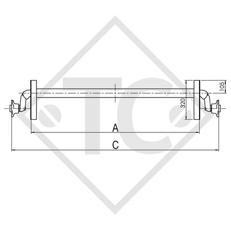 Achse ungebremst 750kg OPTIMA Achstyp 700-5, THULE