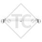 Braked axle 1350kg EURO COMPACT axle type B 1200-6