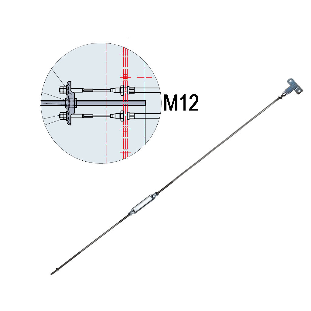 BRAKE ROD M12, SINGLE AXLE TRAILER