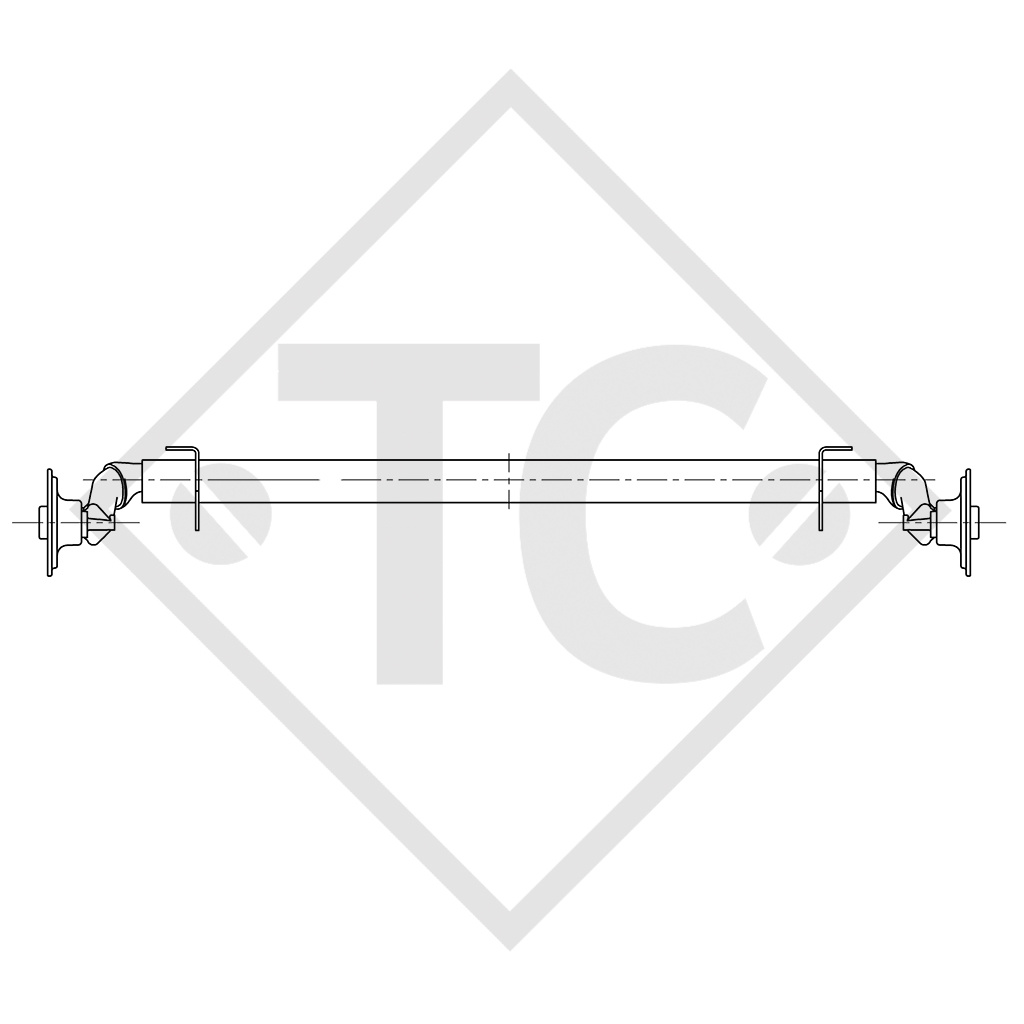 Eje sin freno 750kg PLUS OPTIMA tipo de eje 700-5