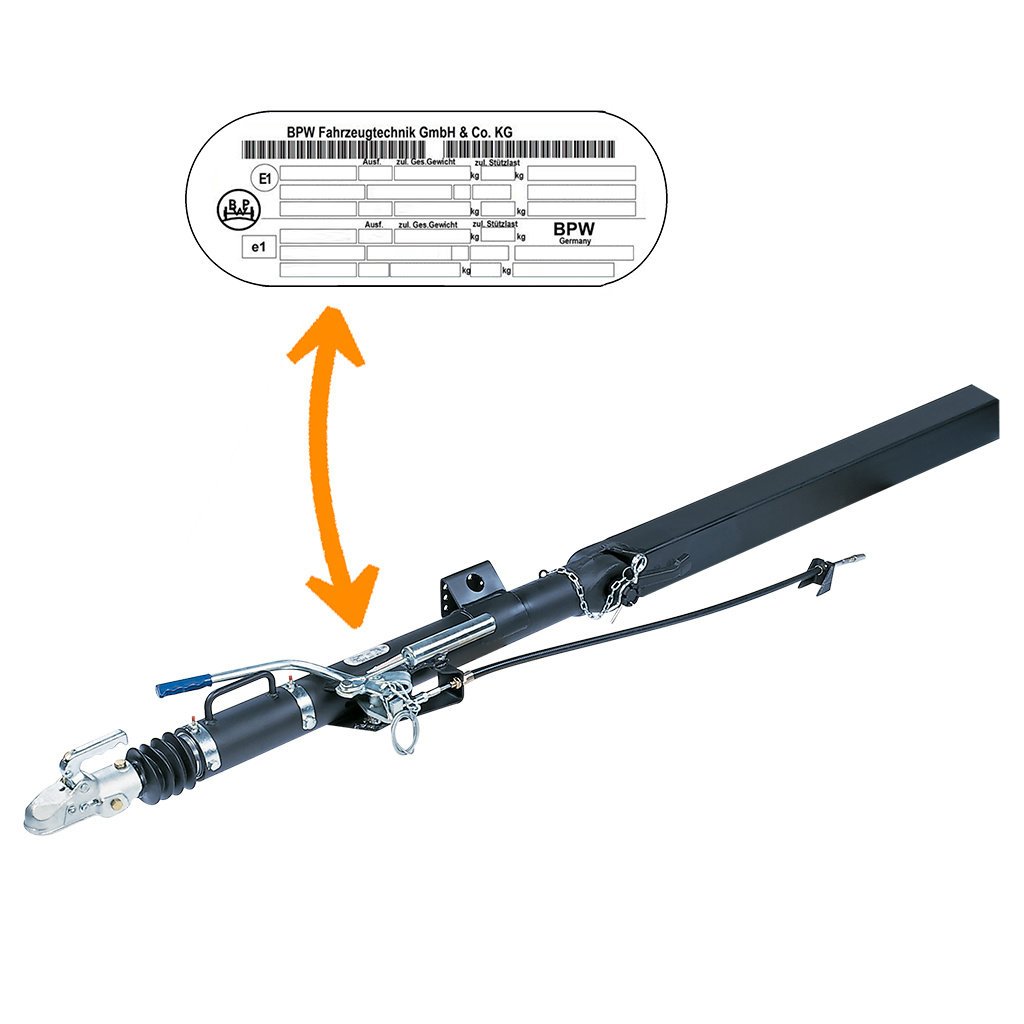 OVERRUN DEVICE WITH REMOVABLE DRAWBAR SECTION TYPE ZAA 3,5-1.1 TO 3500KG