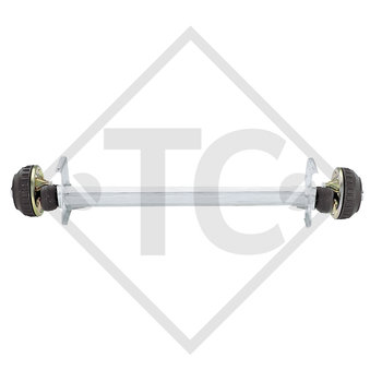 Braked axle 1500kg EURO COMPACT axle type B 1600-3, SUN ROLLER S.A. type AH460 T495LU