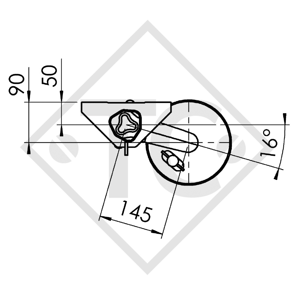 Eje con freno 750kg BASIC tipo de eje B 700-5