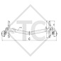 Achse gebremst 1500kg EURO Plus Achstyp DELTA SIN 14-1 mit AAA (Automatische Nachstellung der Bremsbeläge)