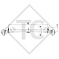 Braked axle 1500kg EURO Plus axle type DELTA SIN 14-1 with AAA (automatic adjustment of the brake pads)