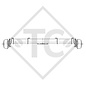 Braked axle 1350kg  EURO COMPACT axle type B 1200-6 with tandem adapter bracket from below, LIDER