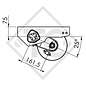 Achse gebremst 1350kg  EURO COMPACT Achstyp B 1200-6 mit Tandem-Widerlager von unten, LIDER