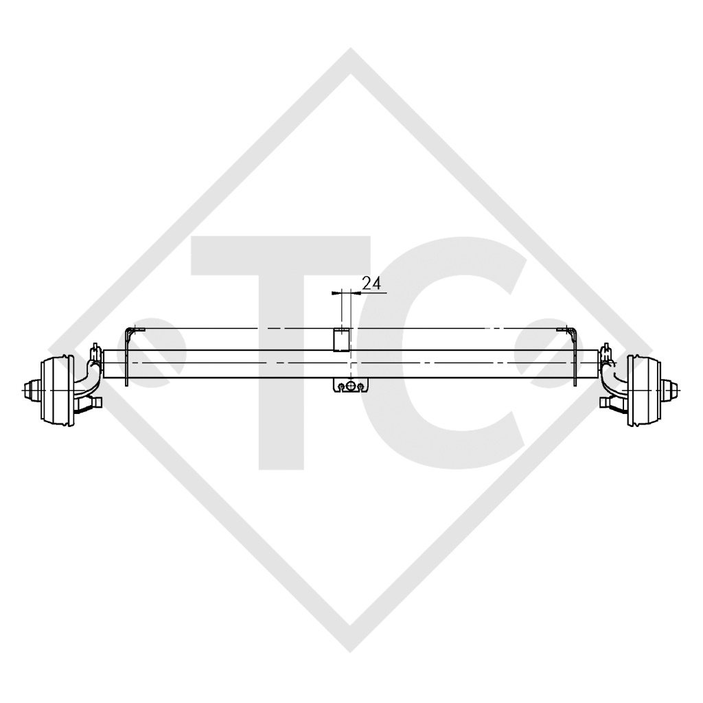 Assale frenato 750kg BASIC tipo di assale B 700-5