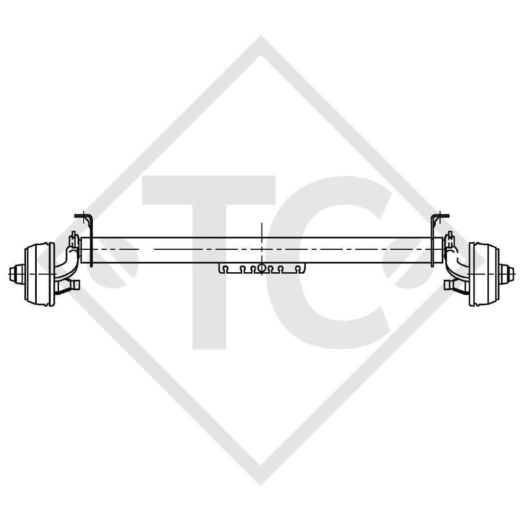 Essieu BASIC 750kg freiné type d'essieu B 700-5