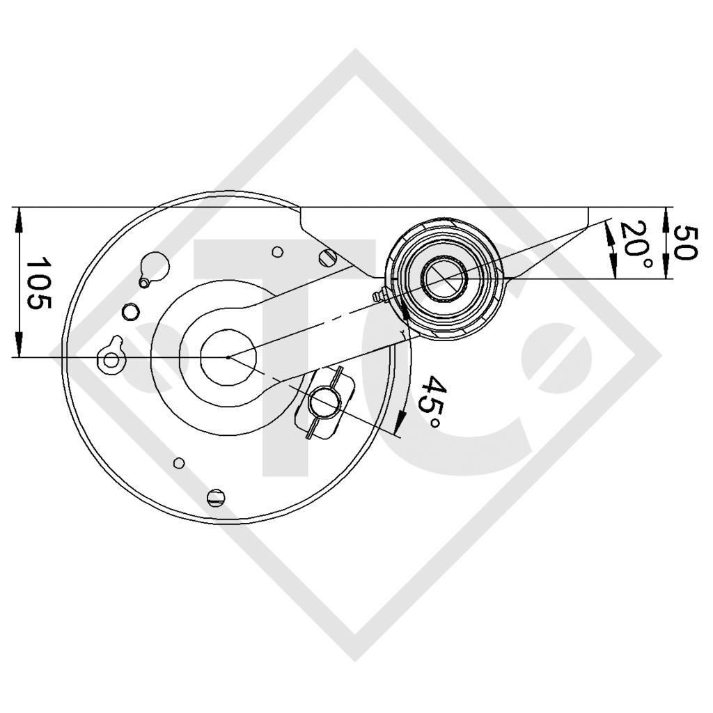Assale frenato 1500kg RONDO tipo di assale DB 1505, 45.27.379.675