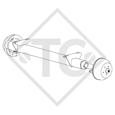 Assale frenato 1800kg SWING tipo di assale CB 1805, 46.32.368.500