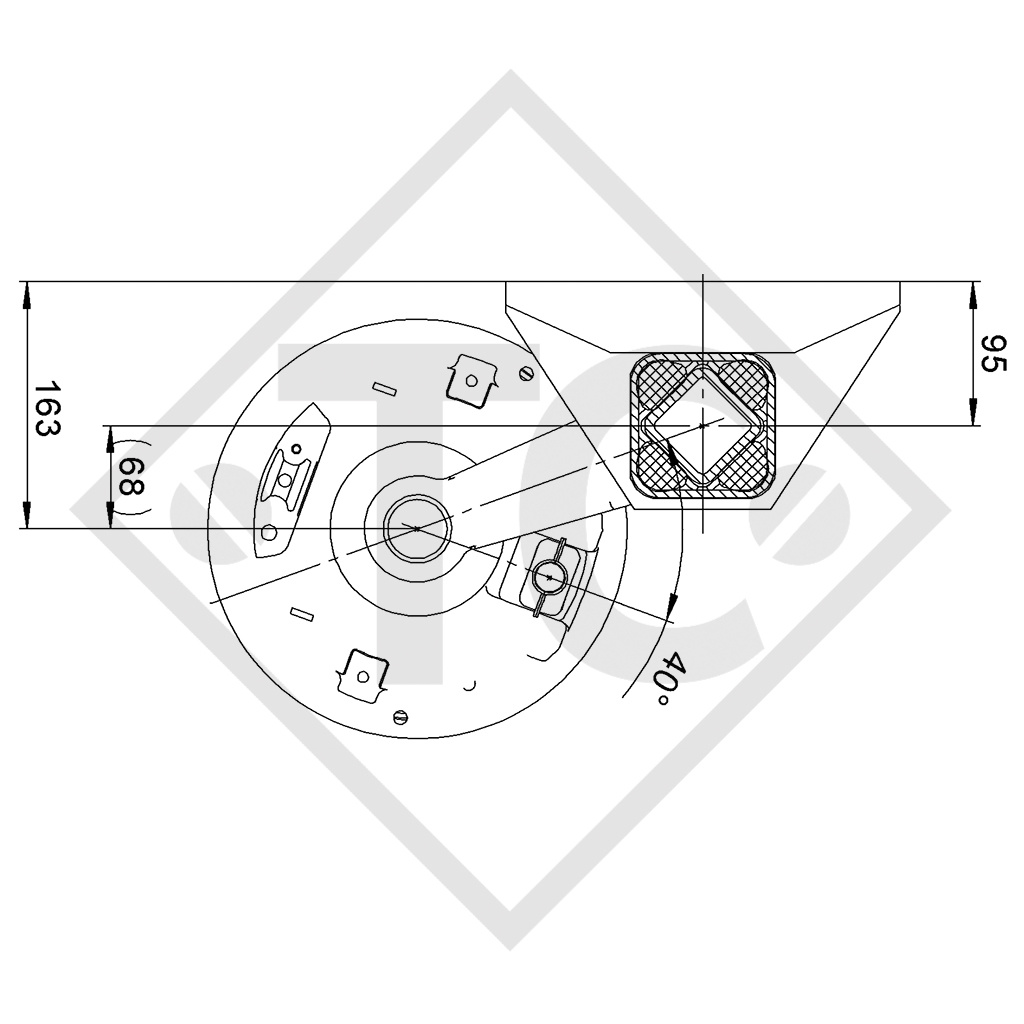 Assale frenato 1800kg SWING tipo di assale CB 1805, 46.32.368.500