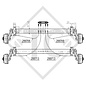 Achse Tandemaggregat gebremst 1300kg EURO1 Achstyp 2xB 1200-5, MECANOREM