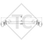 Braked axle 2000kg EURO1 axle type DELTA SI 18-3 with AAA (automatic adjustment of the brake pads)