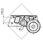 Braked axle 2000kg EURO1 axle type DELTA SI 18-3 with AAA (automatic adjustment of the brake pads)