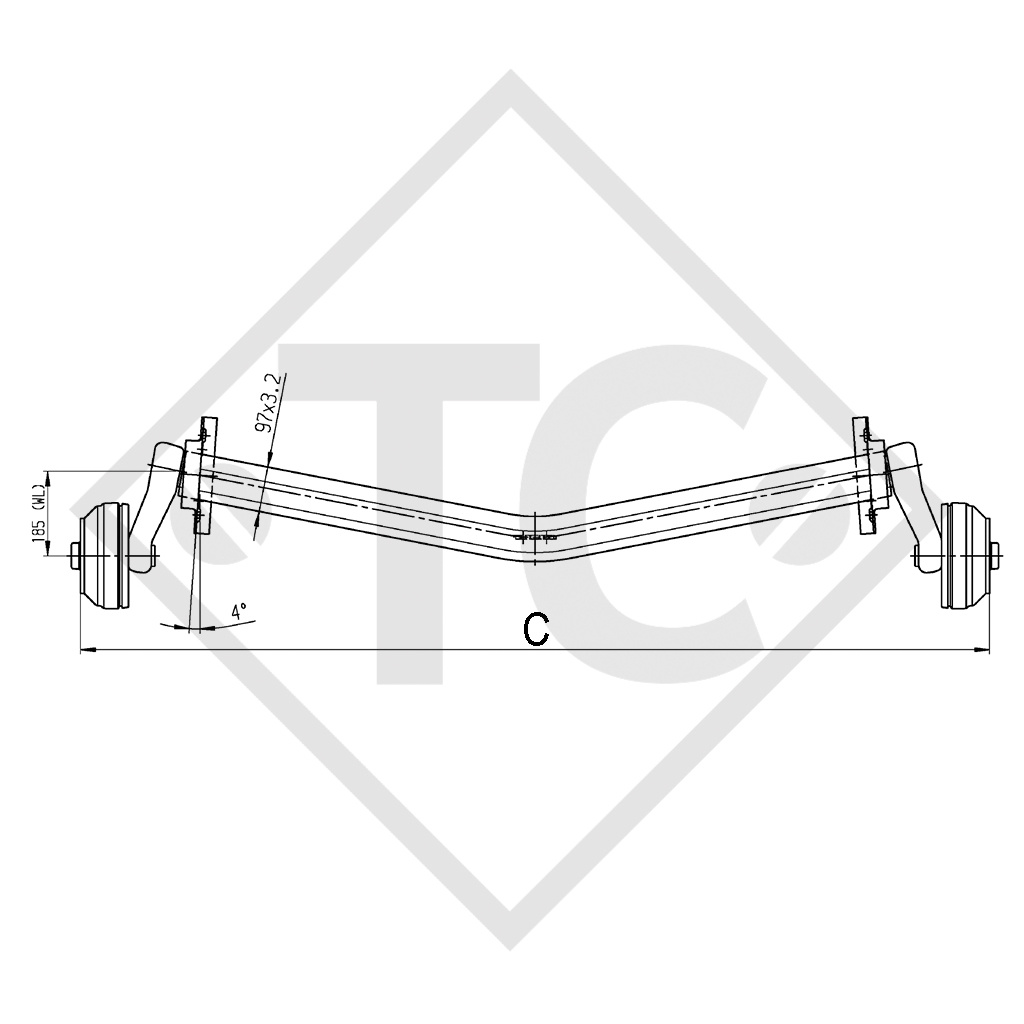 Assale frenato 1300kg EURO Plus tipo di assale DELTA SIN 12, KNAUS AZUR 500