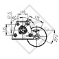 Braked axle 1500kg EURO1 axle type B 1600-3