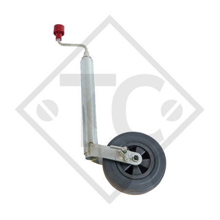 Jockey wheel ø48mm round with PINSTOP, 1224351