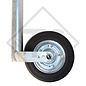 Roue jockey ø48mm rond PLUS, 1222436, pour caravanes, remorques-auto, machines pour l'industrie du bâtiment