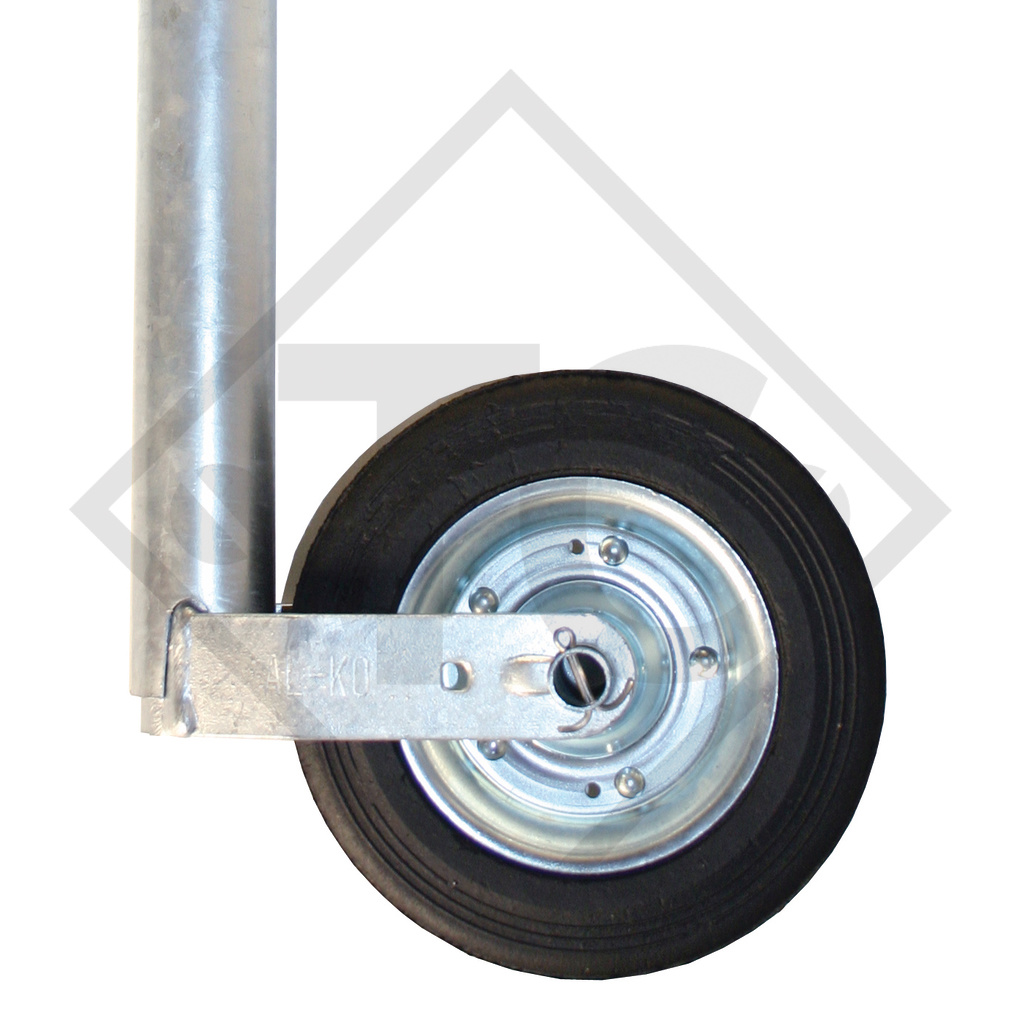 Roue jockey ø48mm rond PLUS, 1222436, pour caravanes, remorques-auto, machines pour l'industrie du bâtiment