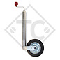 Roue jockey ø48mm rond PLUS, 1222436, pour caravanes, remorques-auto, machines pour l'industrie du bâtiment