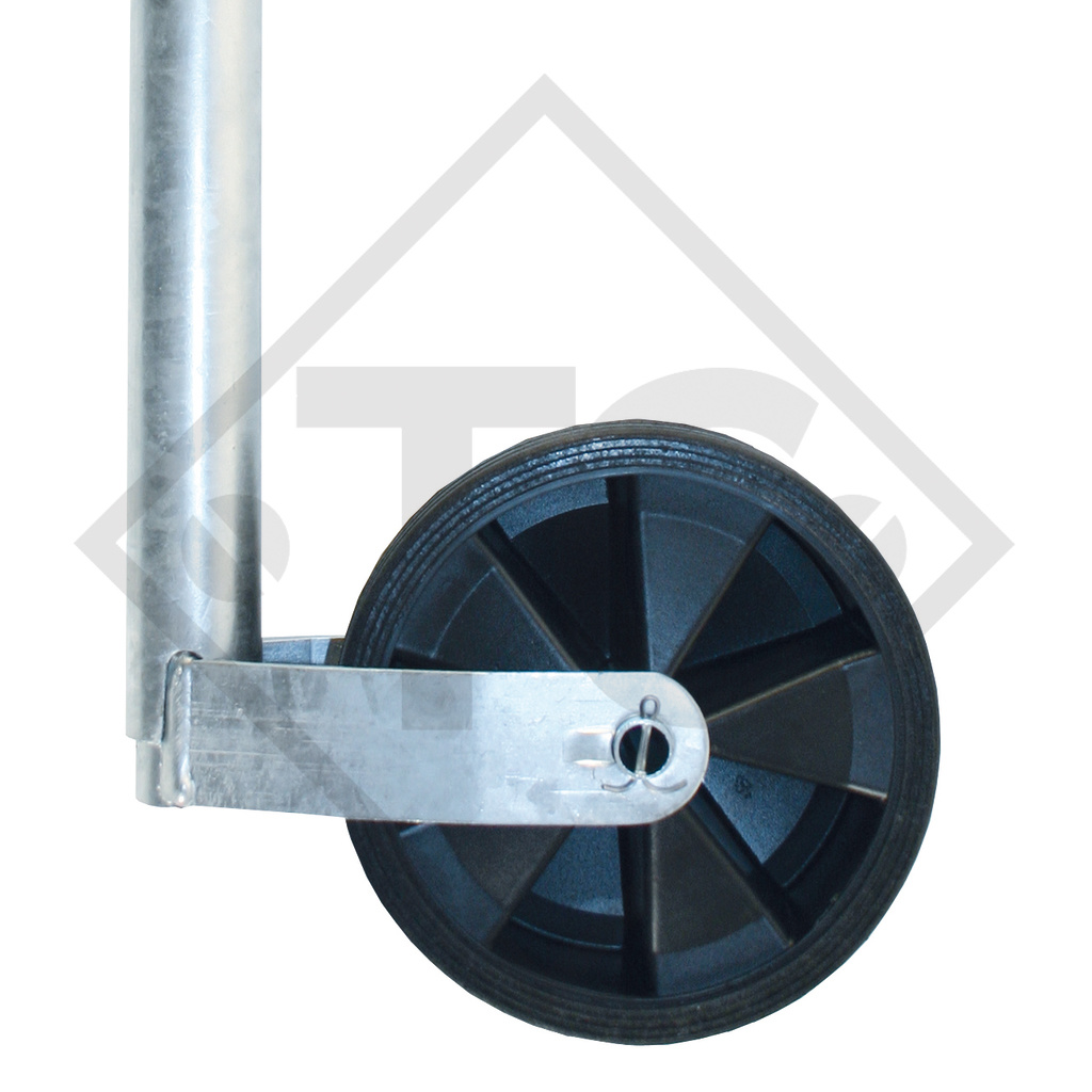 Roue jockey ø48mm rond PLUS, 1222435, pour caravanes, remorques-auto, machines pour l'industrie du bâtiment