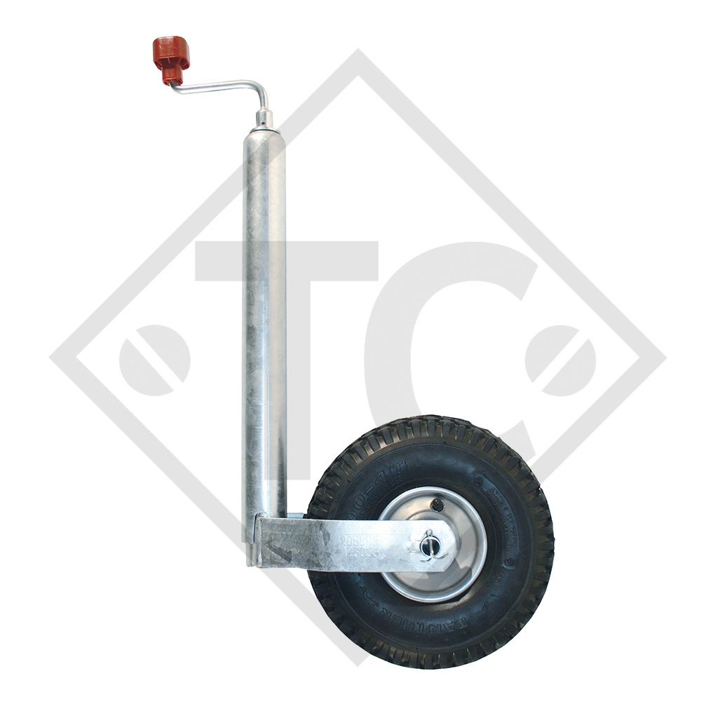 Roue jockey ø48mm rond PLUS, 1222438, pour caravanes, remorques-auto, machines pour l'industrie du bâtiment