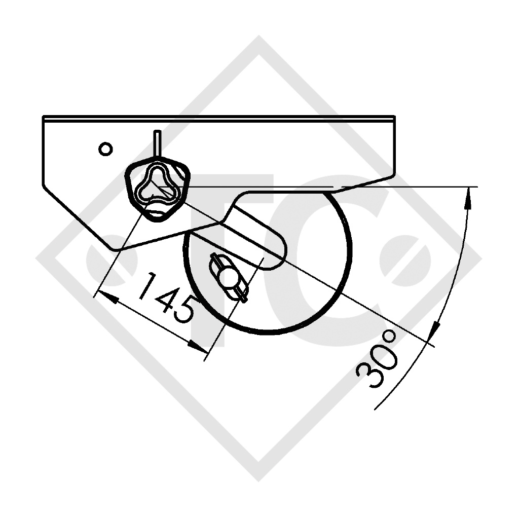 Essieu BASIC 750kg freiné type d'essieu B 700-5