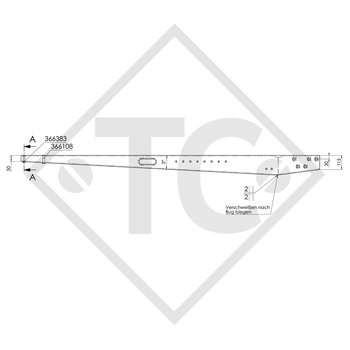 Attacco di traino (destra) tipo ZEA 1.35-2  - 1350kg, 05.268.36.74.1 (4020399)