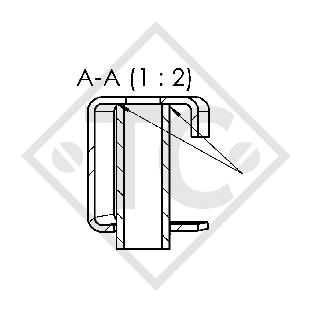 Lanza (derecha) tipo ZEA 1.35-2  a 1350kg, 05.268.36.74.1 (4020399)