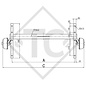 Braked axle 1350kg EURO1 axle type B 1200-6