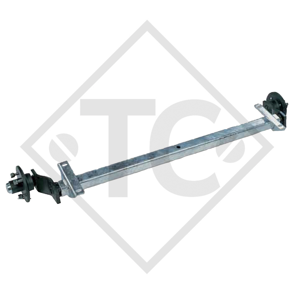 Unbraked axle 750kg SWING axle type CB 754, 46.14.000.200 - Trailer Center  Discount GmbH