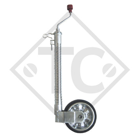 Jockey wheel ø48mm round with anti-slip device, 1223614