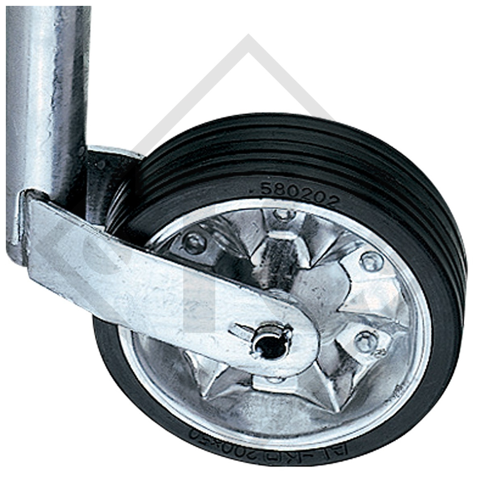 Jockey wheel ø48mm round PLUS, 1222437, for caravans, car trailers, machines for building industry