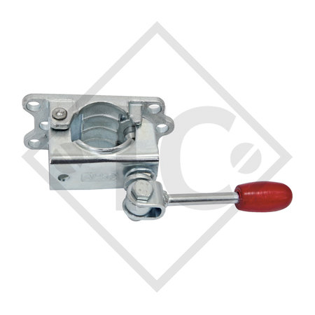 Rueda jockey ø60mm redondo con horquilla rígida, manivela 105mm, 1730023,  para caravanas, remolques y semirremolques - Trailer Center Discount GmbH