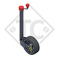 Jockey wheel ø48mm round Premium, with nose load scale, 1221695, for caravans, car trailers, machines for building industry