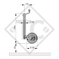 Jockey wheel ø48mm round Premium, with nose load scale, 1221695, for caravans, car trailers, machines for building industry
