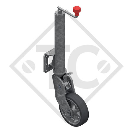 Roue jockey ø60mm rond sabot semi-automatique, 242061