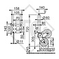 Rueda jockey ø60mm redondo con horquilla semiautomática, 242061, para caravanas, remolques y semirremolques