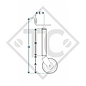 Roue jockey ø60mm rond, sabot fixe, manivelle supérieure, type FO 260, pour machines et remorques agricoles, machines pour l'industrie du bâtiment, équipements pour l’entretien routier et l’enneigement