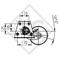 Braked axle 1300kg EURO Plus axle type DELTA SI-N 12, WILK 450 500 TD de Luxe 500 MT