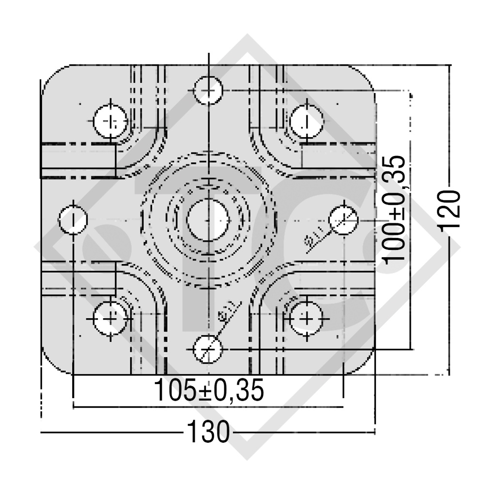 Supporto ruotino ø48mm, girevole, idonei a tutti i tipi di rimorchio