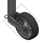 Roue jockey ø60mm rond avec sabot fixe, 243888, pour caravanes, remorques-auto, machines pour l'industrie du bâtiment