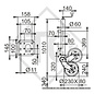 Rueda jockey ø60mm redondo automática con soporte más larga, 1223638, para caravanas, remolques y semirremolques