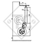 Roue jockey ø70mm rond sabot semi-automatique, 1224013, pour caravanes, remorques-auto, machines pour l'industrie du bâtiment