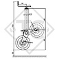 Jockey wheel ø70mm round with support shoe semi-automatic, 1224012, for caravans, car trailers, machines for building industry