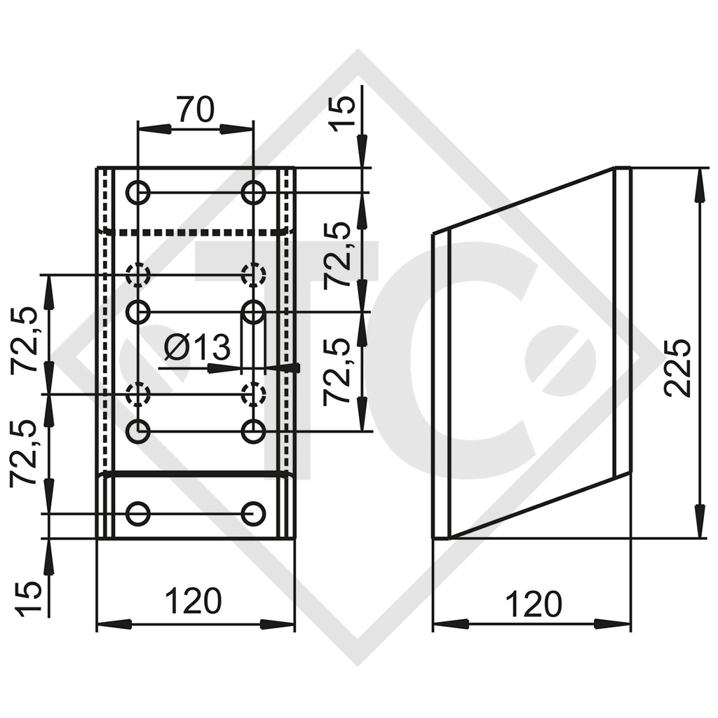 Distanzhalter für Stützradhalter, 1362106