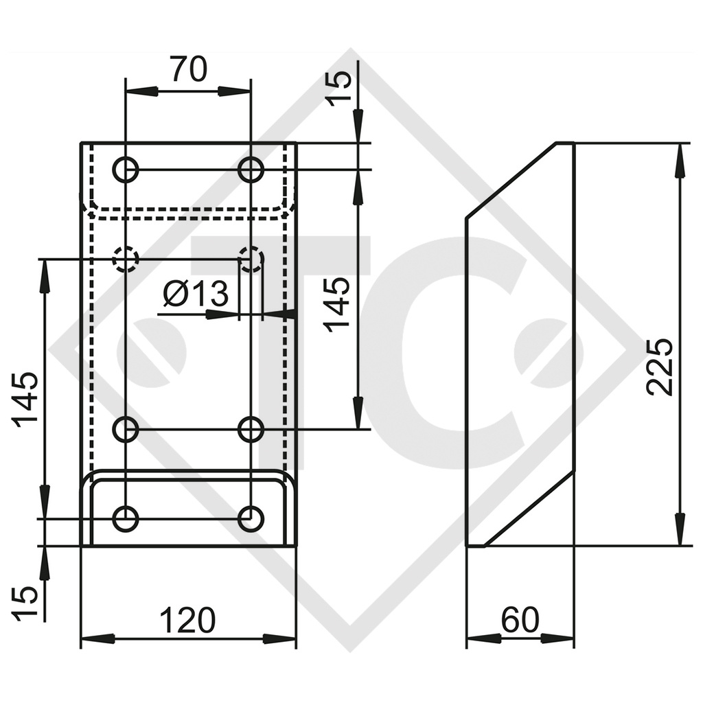 Distanciador para soporte rueda jockey, 1336503