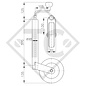 Roue jockey ø48mm rond, type ST 48-200 V, pour caravanes, remorques-auto, machines pour l'industrie du bâtiment